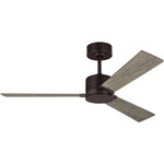 Rozzen Ceiling Fan - Aged Pewter / Light Grey Weathered Oak