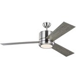 Vision 56 3 Blade Ceiling Fan with Light - Brushed Steel / Matte White