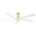 Aspen 70 Ceiling Fan - Burnished Brass / Matte White