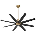 Fleet Ceiling Fan - Aged Brass / Matte Black