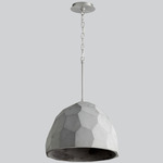 Maria Pendant - Satin Nickel / Grey