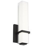 Milan Wall Sconce - Nightshade Black / White Glass