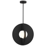 Orbel Round Grande Pendant - Nightshade Black / Frosted