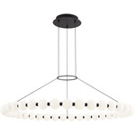 Orbet Chandelier - Nightshade Black / Milk