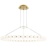 Orbet Chandelier - Natural Brass / Milk