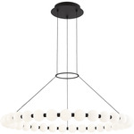 Orbet Chandelier - Nightshade Black / Milk