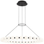 Orbet Chandelier - Nightshade Black / Milk