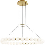 Orbet Chandelier - Natural Brass / Milk