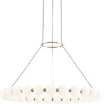 Orbet Chandelier - Natural Brass / Milk