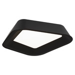 Rhonan Ceiling Flush Light - Nightshade Black / Clear