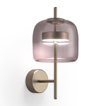 Jube Wall Sconce - Matte Steel / Amethyst