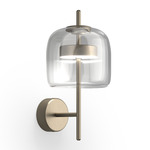 Jube Wall Sconce - Matte Steel / Crystal