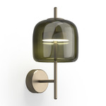 Jube Wall Sconce - Matte Steel / Antique Green