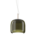 Jube SP P Pendant - Matte Gold / Antique Green