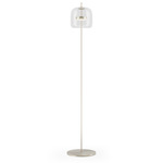Jube Floor Lamp - Matte Steel / Crystal