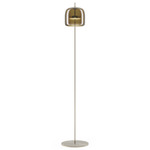 Jube Floor Lamp - Matte Steel / Burnt Earth