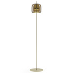 Jube Floor Lamp - Matte Gold / Burnt Earth