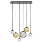 Puppet Linear Multi Light Pendant - Black / Amber / Transparent / Smoky