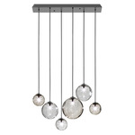 Puppet Linear Multi Light Pendant - Black / Transparent / Smoky