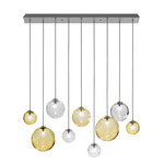 Puppet Linear Multi Light Pendant - Black / Amber / Transparent