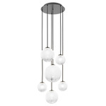 Puppet Round Multi Light Pendant - Black / White