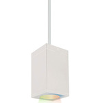 Cube 5IN Architectural Color Changing Pendant - Black / Clear