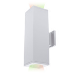 Cube 5IN Architectural Up and Down Color Changing Wall Light - White / Clear