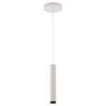 Silo Pendant with Accent Collar - White / Black