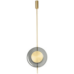 Pendulum Pendant - Satin Brass / Clear
