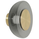 Pendulum Wall Sconce - Satin Brass / Clear