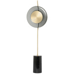 Pendulum Floor Lamp - Satin Brass / Clear
