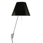 Costanzina Plug-In Wall Sconce - Aluminum / Liquorice Black