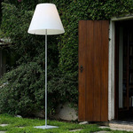 Costanza Grande Open Air Floor Lamp - Aluminum / Off White