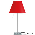 Costanza Fixed Height Table Lamp - Aluminum / Primary Red