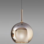 Glo Pendant - Matte Titanium / Mirroring Gold
