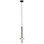 Wonder Pendant - Matte Black / Transparent Glass