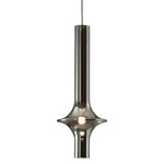 Wonder Pendant - Matte Gold / Smoked Glass