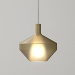 Mom Little Pendant - Matte Titanium / Matte Mustard