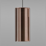 Lit Pendant - Matte Black / Mirroring Violet