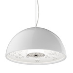 Skygarden Small Pendant - Aluminum / White