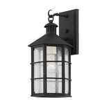 Lake County Outdoor Wall Sconce - French Iron / Clear Seeded