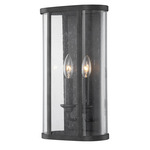 Chace Outdoor Wall Sconce - Forged Iron / Seeded Glass