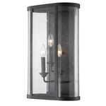 Chace Outdoor Wall Sconce - Forged Iron / Seeded Glass