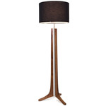Forma Floor Lamp - Brushed Aluminum / Walnut / Black Amaretto