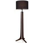 Forma Floor Lamp - Black Anodized / Dark Stained Walnut / Black Amaretto