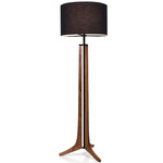 Forma Floor Lamp - Black Anodized / Walnut / Black Amaretto