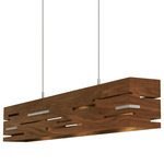 Aeris Linear Pendant - Brushed Aluminum / Oiled Walnut