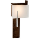 Oris Wall Sconce - Brushed Aluminum / Dark Stained Walnut
