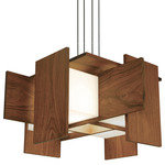 Muto Pendant - Brushed Aluminum / Oiled Walnut