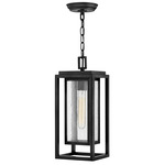 Republic 12V Outdoor Pendant - Black / Clear Seedy